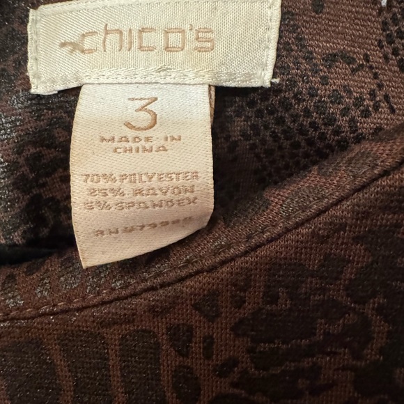 Chico's Brown Textured Midi Dress - Picture 3 of 4